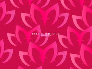 Textured Natural Seamless Beautiful Floral Pattern Background. Pink vector background.