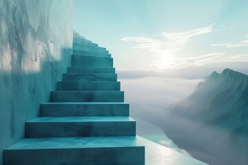 A staircase leading in a different direction from the rest, embodying the unique journey of leadership