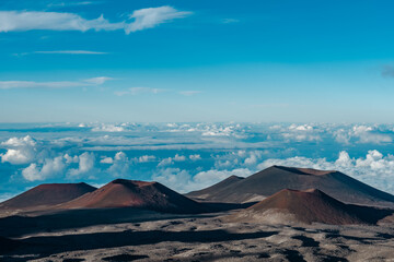 The summit of Mauna Kea, Hawaii island / Big island. the highest point in Hawaii and second-highest...