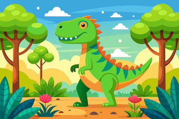 Obraz premium dinosaur background is tree 