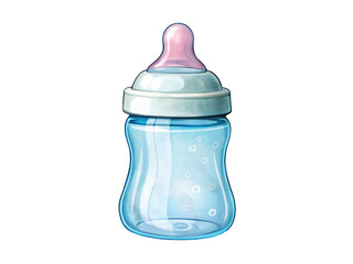 Baby milk bottle isolated