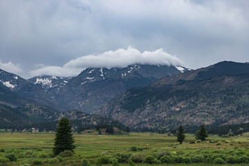 Cloud formation over the Rocky Mountain National Park, Colorado