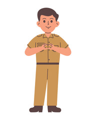 Indonesian male service servant character