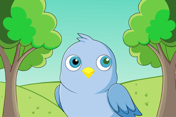 Obraz premium dove cute background is tree