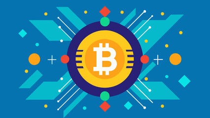 illustration of a background with bitcoin Vector Illustration