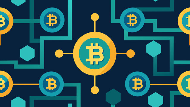 pattern with bitcoin Vector Illustration