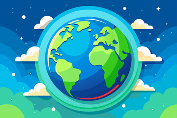 Naklejka premium earth template background is