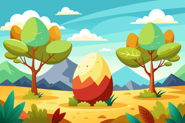 egg background is tree