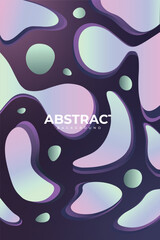 Naklejka premium Stylish modern abstract background. Elegant wavy purple poster background, minimal trendy style, vector art.