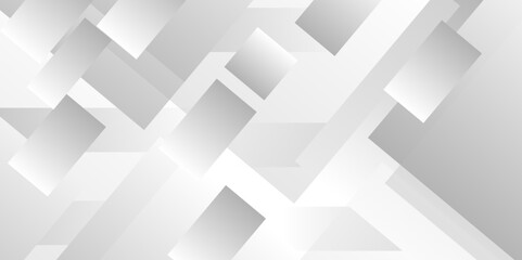 Fototapeta premium Vector abstract lines white square triangle wave technology minimal creative lined digital Shapes. abstract modern white and grey gradient color geometric line pattern background for website banner.