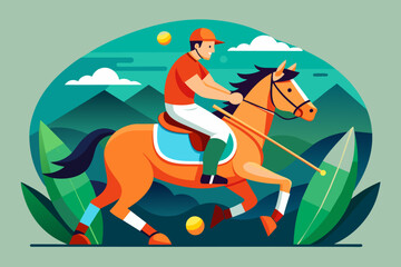 equestrian polo sport background is