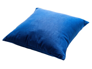 Naklejka premium Blue pillow isolated on transparent background.