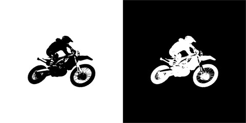 Motorbike Silhouette on background and transparent, premium illustration vector motorbike