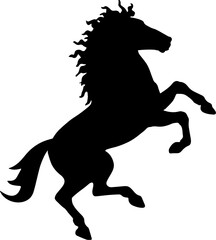  Horse Black Vector Silhouette