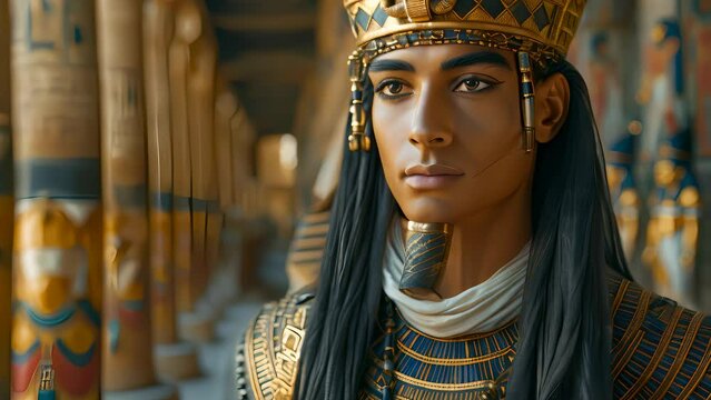4K HD video clips Pharaoh" is used for those rulers of Ancient Egypt who ruled after the unification of Upper and Lower Egypt by Narmer during the Early Dynastic Period, approximately 3100 BC