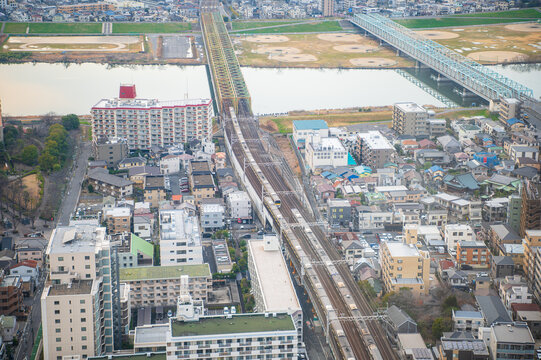 千葉県市川市 アイ・リンクタウン展望施設からの街並み