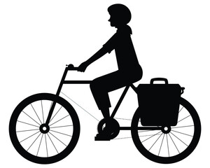 Fototapeta premium bicycle sillhouette flat design