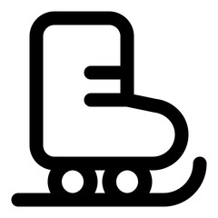 Ice skate boot icon in outline style. Simple shoe vector illustration — pixel-perfect icon.