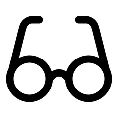 Rounded frame glasses icon in outline style. Simple eyewear vector illustration &mdash; pixel-perfect icon.