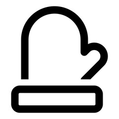 Glove icon in outline style. Simple hand safety vector illustration — pixel-perfect icon.