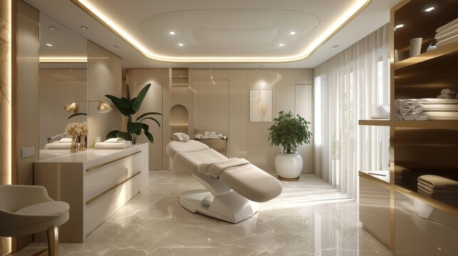 Dermatology and beauty clinic treatment Interior 