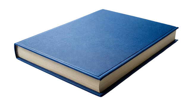 Blue book isolated on a transparent background.