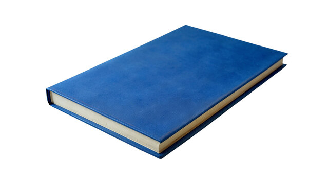 Blue book isolated on a transparent background.