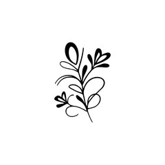 Flower doodle drawing lines vector illuatratoion