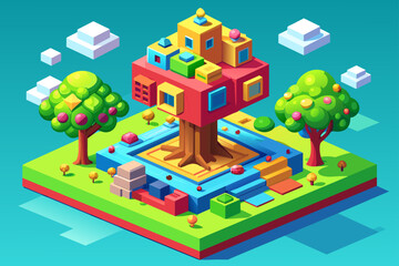 3d design background is tree