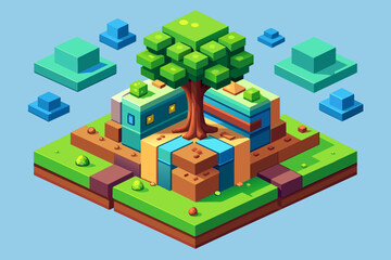 Obraz premium 3d design background is tree