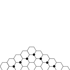 Obraz premium Technology Hexagonal Footer