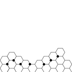 Fototapeta premium Technology Hexagonal Footer