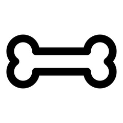 Bone icon in outline style. Simple dog food vector illustration — pixel-perfect icon.