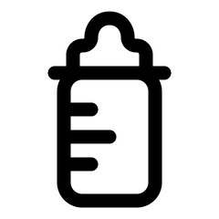 Baby bottle icon in outline style. Simple infant vector illustration — pixel-perfect icon.