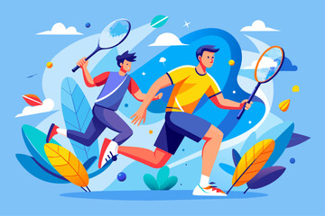 badminton men sport background is