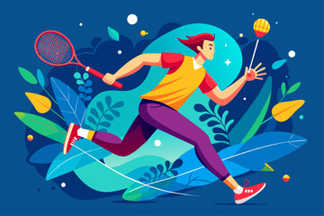 badminton men sport background is
