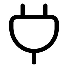 Electric plug icon in outline style. Simple socket vector illustration — pixel-perfect icon.