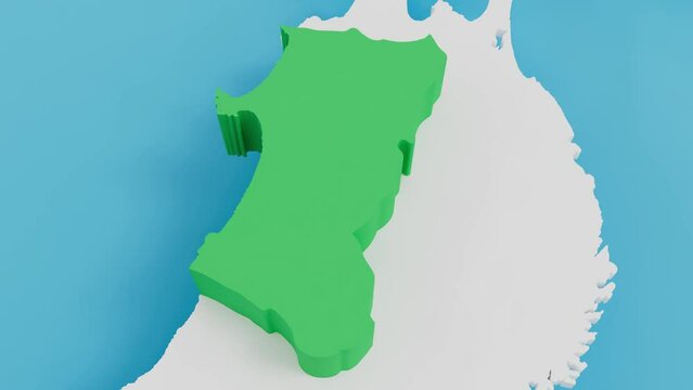 秋田県　地図　ズームアップ