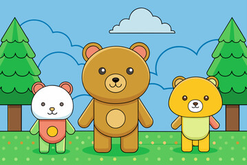 bears cute background is tree