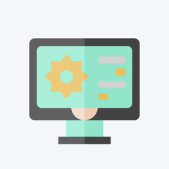 Icon Biometic Materials. related to Future Technology symbol. flat style. simple design editable. simple illustration