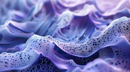 Ethereal blue tones in abstract forms, resembling waves or fabric folds. captivating, modern digital art for creative design. AI