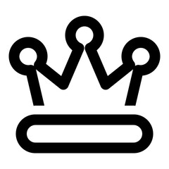 Crown icon in outline style. Simple ANOTHERSYNONYMNAME vector illustration — pixel-perfect icon.