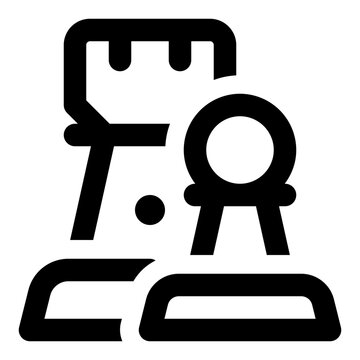 recommend clip art: Chess icon in outline style. Simple rook and pawn vector illustration — pixel-perfect icon.