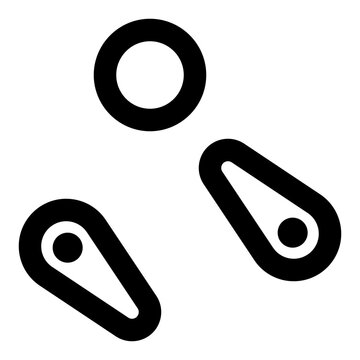 recommend clip art: Pinball icon in outline style. Simple arcade game vector illustration — pixel-perfect icon.