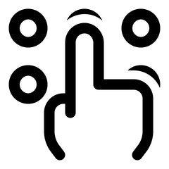 Finger tap passcode icon in outline style. Simple gesture vector illustration — pixel-perfect icon.