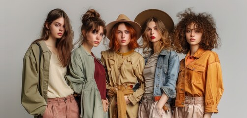 Fashion group of girl 