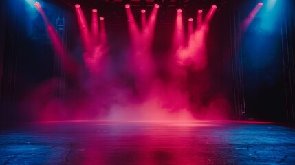 Modern dance stage light background with spotlight illuminated for modern dance production stage