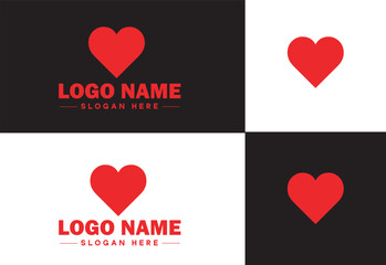 Heart logo valentines day vector art icon graphics for health icon heart logo template
