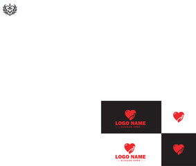 Heart logo valentines day vector art icon graphics for health icon heart logo template