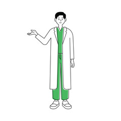 characters of various professions. female expert. flat design style vector illustration.